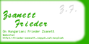 zsanett frieder business card